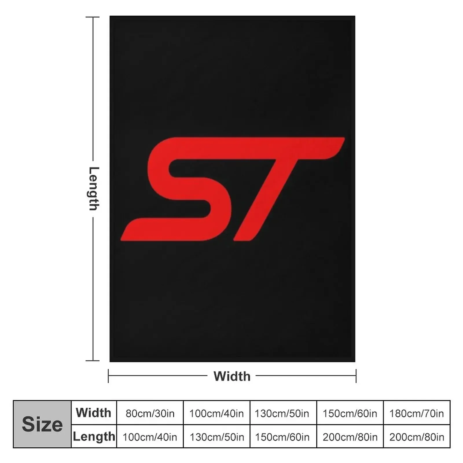 Focus ST logo Throw Blanket blankets and throws Kid'S Moving Single Luxury for sofa Blankets