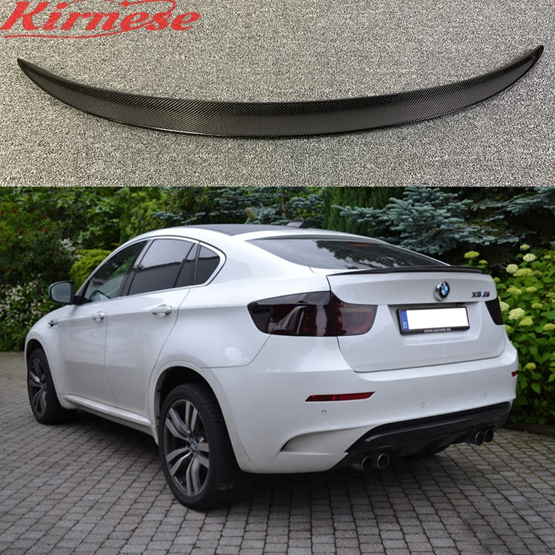 For BMW X6 E71 Spoiler Carbon Fiber Spoiler For X6 2008 2009 2010 2011 2012 2013 Rear Trunk Wing Performance Spoiler