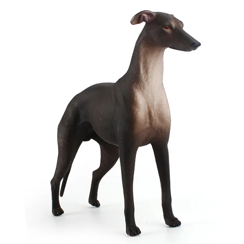 New Simulation Big Size Animal Model Hound Pet Dog Figurine Solid Plastic Material Greyhound Action Figure Kids Toys Gift