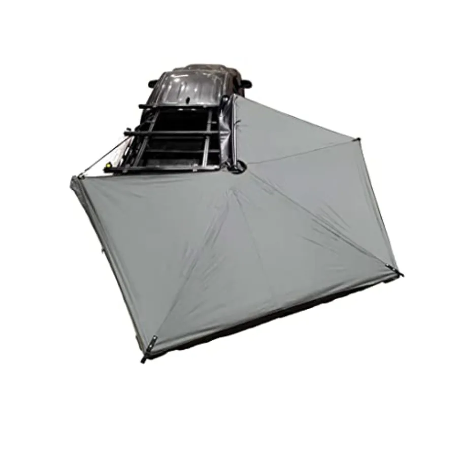 19689909 HD Nomadic 270 LTE Awning Passenger Side 65 Sq Ft of Coverage Dark Gray Fabric with Travel Cover Included Twist and Lo