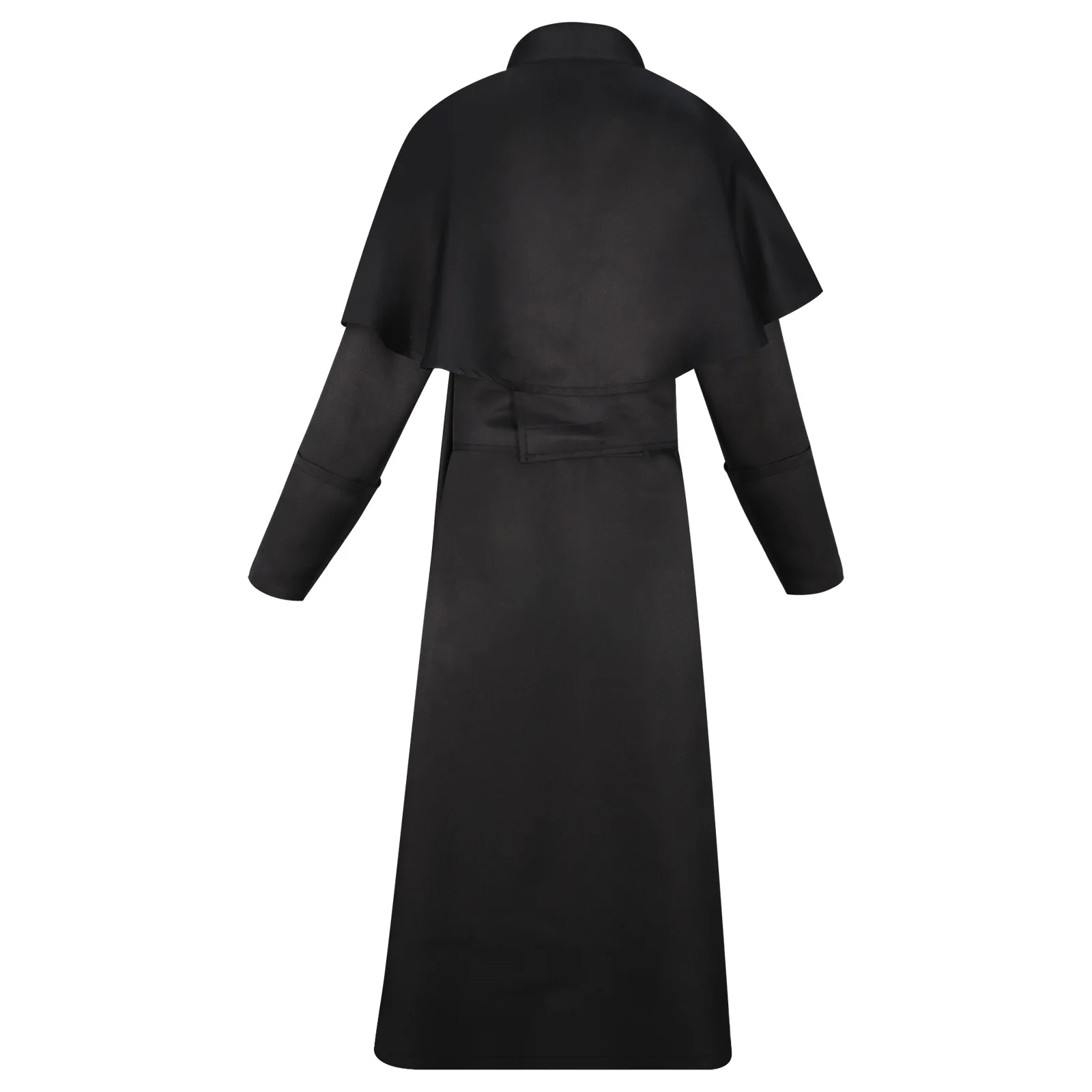 Мужской костюм-туника, черный средневековый монах, священник, Ренессанс, косплей с крестом, ожерелье