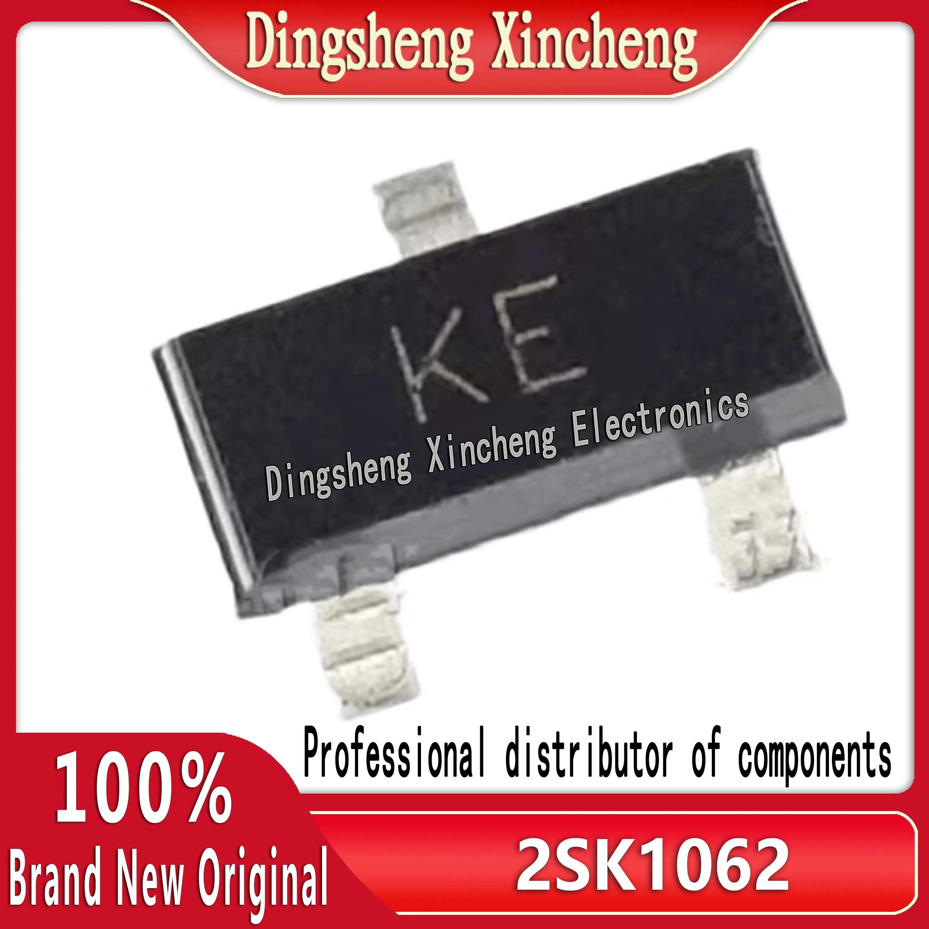 10PCS /LOT 2SK1062 SOT-23 screen printed KE N channel brand new stock 60V/0.2A SMT MOSFET matching order