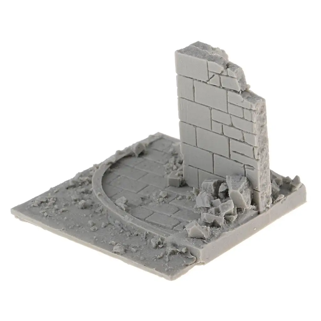 Kit de modelo de resina 1/35 ruinas urbanas para acessório de construção de cenário de jogo de guerra