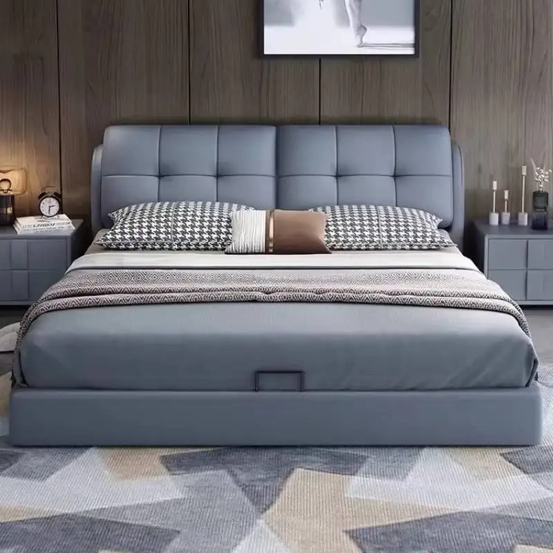 Australia Frame Double Bed Luxury Cheap Insert Storage Full Size Double Bed Loft Bedroom Adults Schlafzimmer Bett Home Furniture