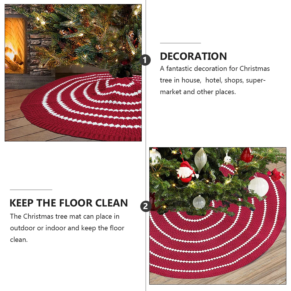 

Christmas Tree Skirt Adorable Xmas Tree Apron Decoration Indoor Outdoor Use Safe Materials Quick New Look Festival
