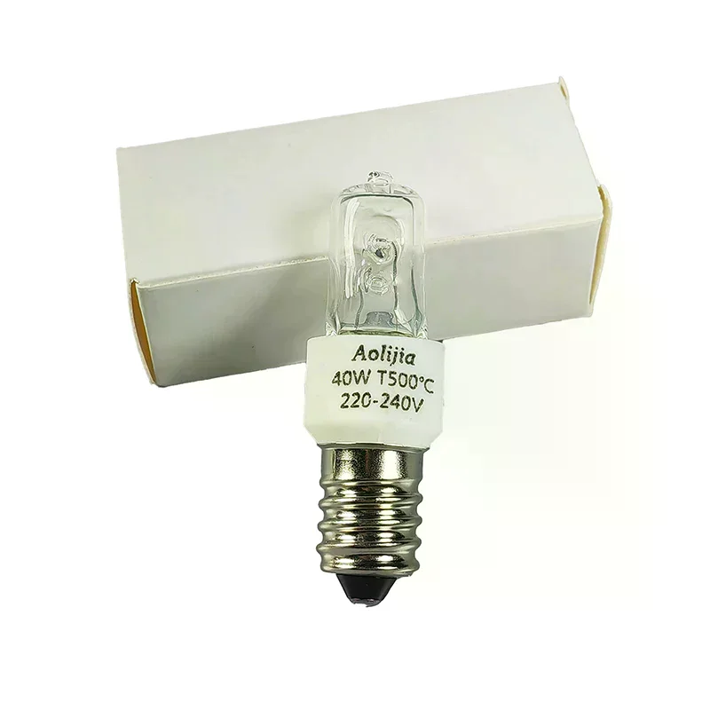25W/40W E14 Oven Light Bulb 220-240V Safe Halogen Oven Lamp High Temperature 500℃ Resistant Dryer Microwave Light Bulb