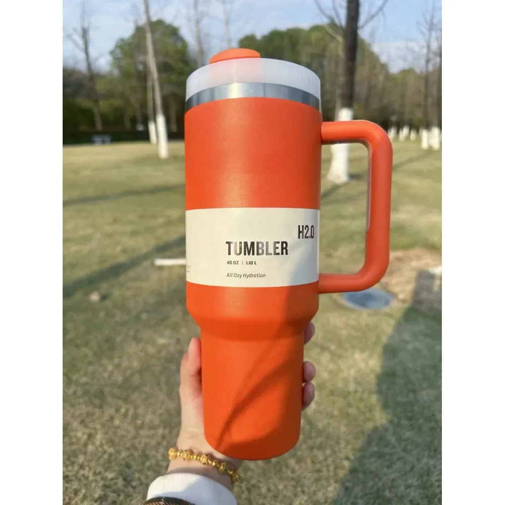 

Термокружка Stanley 2.0, 40 унций, из нержавеющей стали, с вакуумной изоляцией, с крышкой и соломинкой для воды, холодного чая или кофе, гладкая