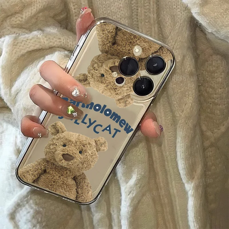 Cartoon Teddy Bear Soft TPU Case For Xiaomi Mi 13 12X 12 11 10 Lite 12T 11T 10T Mi POCO X5 X4 X3 NFC F3 F4 GT F5 M3 M4 Pro Cover