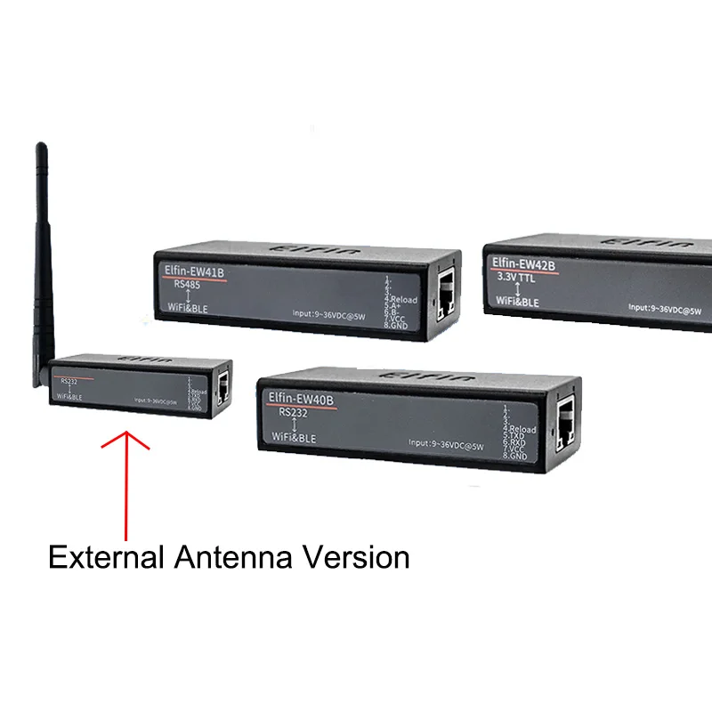 Elfin-EW4XB Serial Port RS232 / RS485 / TTL to WiFi Bluetooth-Compatible Device Server Converter Support TCP / UDP / MQTT