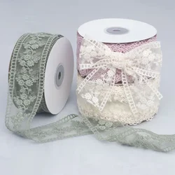 4/5CM Meters Lace Ribbons For Crafts Hollow Sewing Tulle Fabric For Bow Hair DIY Decorative Flower Embroidery Handmade Material