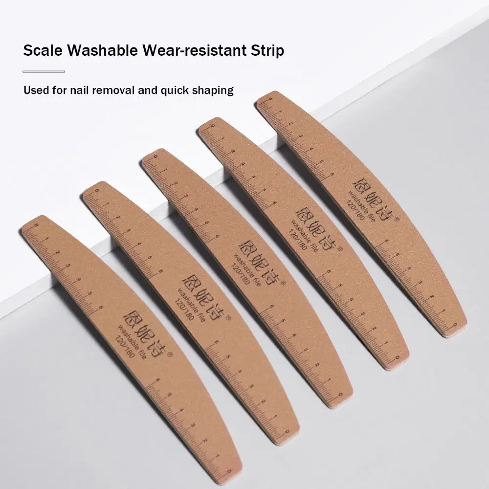 met Schaallijn Nagelvijlen Wasbare Waterdichte Polijststok 120/180 Grit Nagels Manicure Pedicure Gereedschap