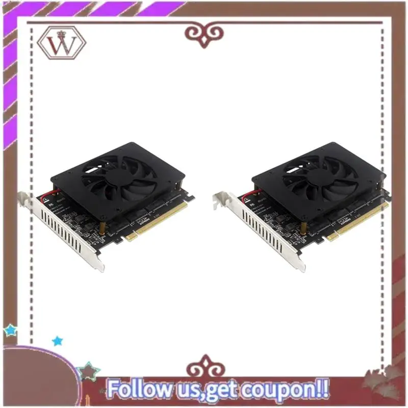 

ABBG-2X PCIEX16 NVME M2 MKEY SSD RAID-массив адаптера расширения материнская плата PCIE разделенная карта