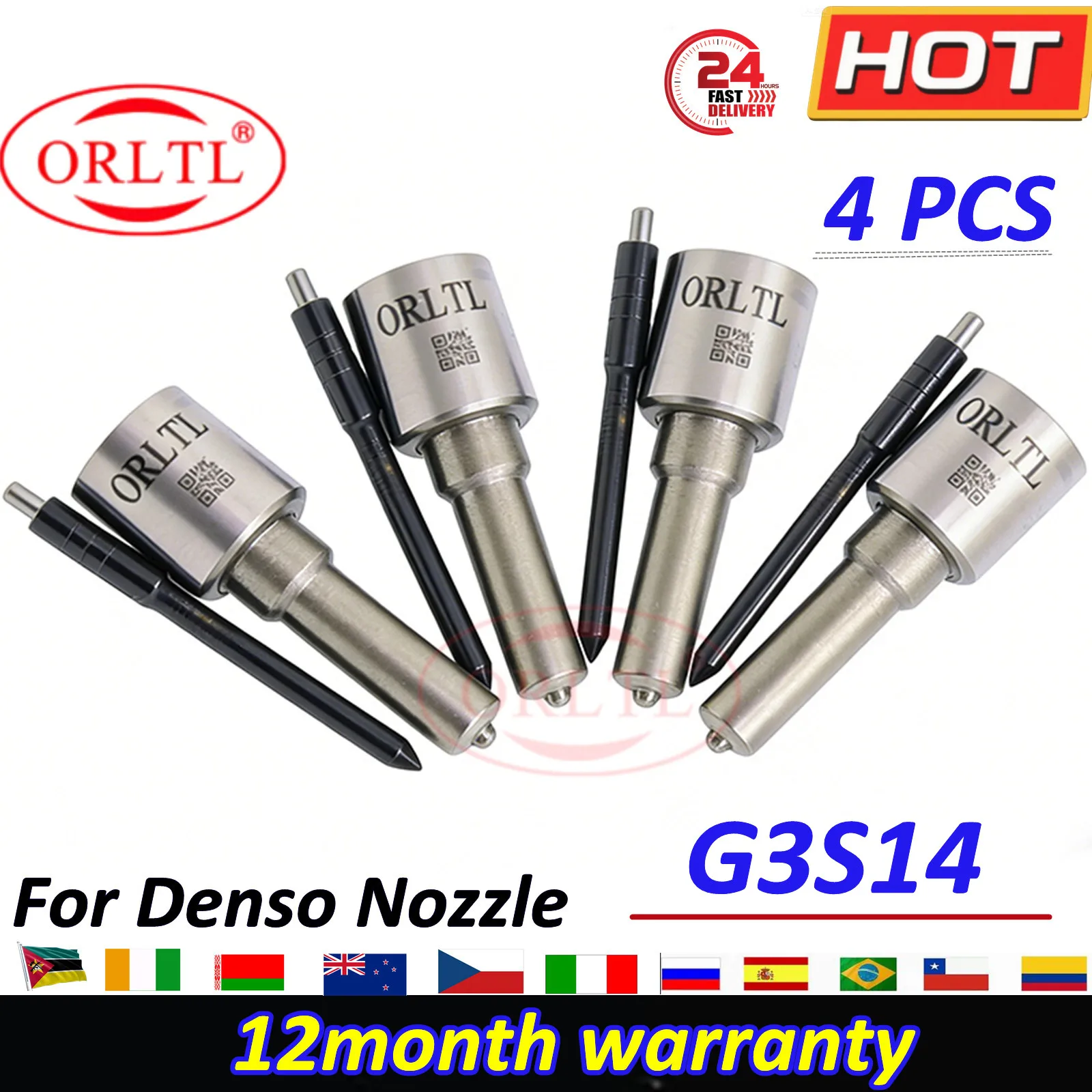 

4 шт. форсунки Common Rail G3S14 293400-0140 для двигателей ISUZU 4HK1 (номера 295050-0323, 295050-6073, 295050-4700)