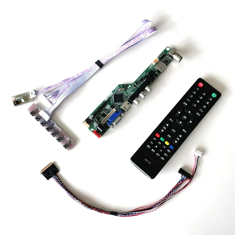 

For HT101WSB-100/101 WLED LVDS 40Pin VGA USB AV RF T.V56 Display Controller Drive Card 1024*600 10.1" Laptop Panel DIY Kit
