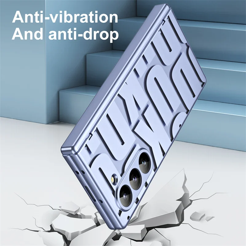 

Для Samsung Galaxy Z Fold 6, 5, 4, 3, 5G, модный гальванический прозрачный шарнирный чехол для телефона, защитная пленка для экрана, противоударный чехол