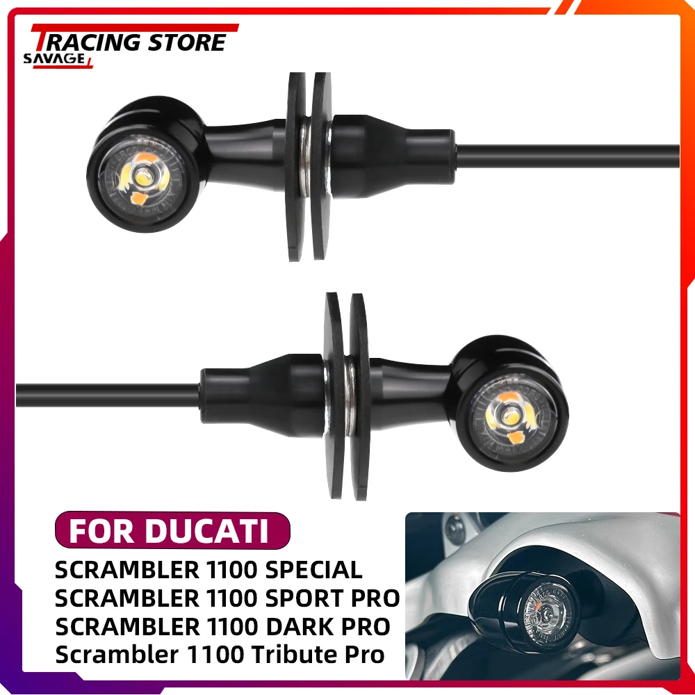 

For Ducati Scrambler 1100 Specia/Sport/Sport Pro/Pro/Dark Pro/Tribute Pro Turn Signal light Indicator With Spacer Adapter Plates