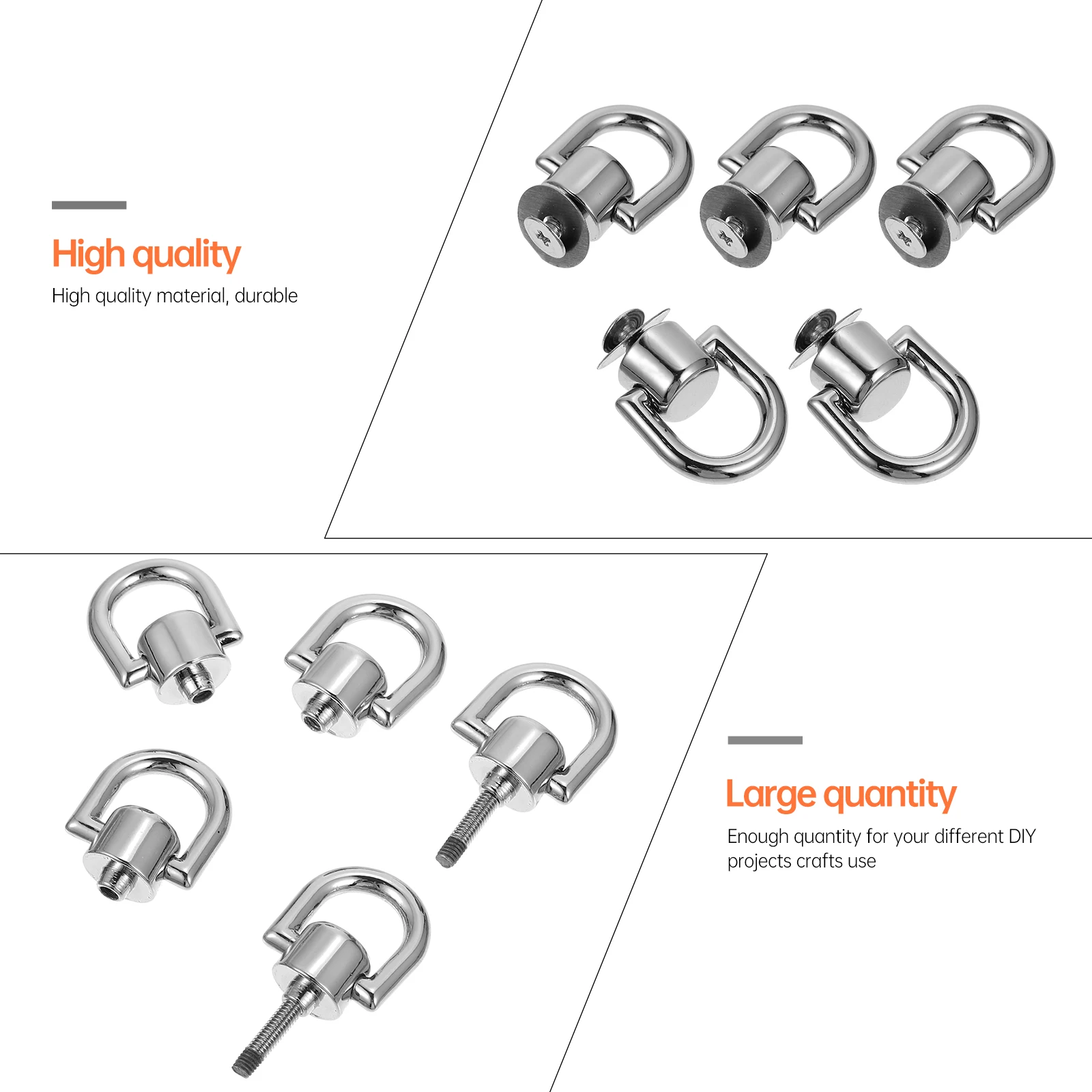 

5Pcs Metal Connecting Buckle Zinc Alloy Clasp for Bag Luggage Handbag Strap Replacement DIY Accessories Sturdy Lightweight