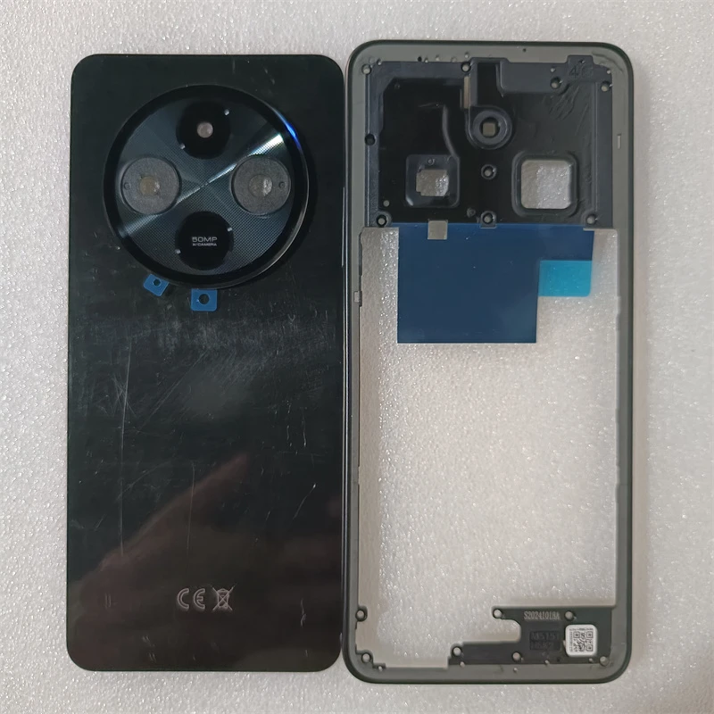 

Корпус телефона Xiaomi Redmi 14C, средняя рамка + задняя крышка аккумулятора, крышка панели, задняя дверь с объективом камеры, запасные части