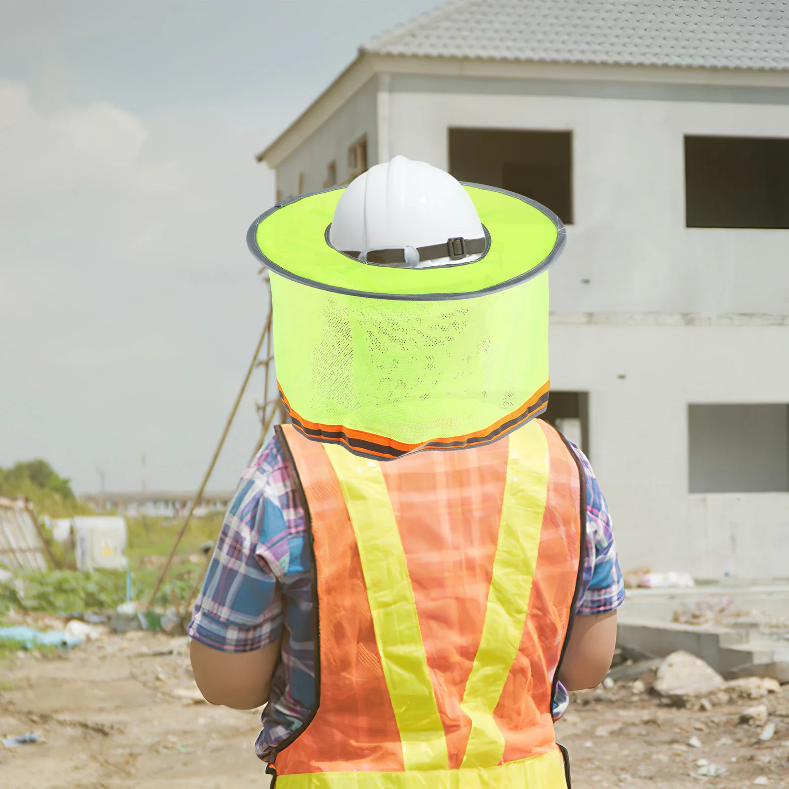 

Hard Hat Sun Shade Full Brim Reflective Outdoor Work Construction Sun Protection Visor Hard Hat Neck Shade