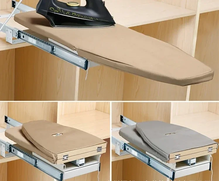 

Push-pull folding ironing board hidden ironing board in the cloakroom Damping telescopic iron pad