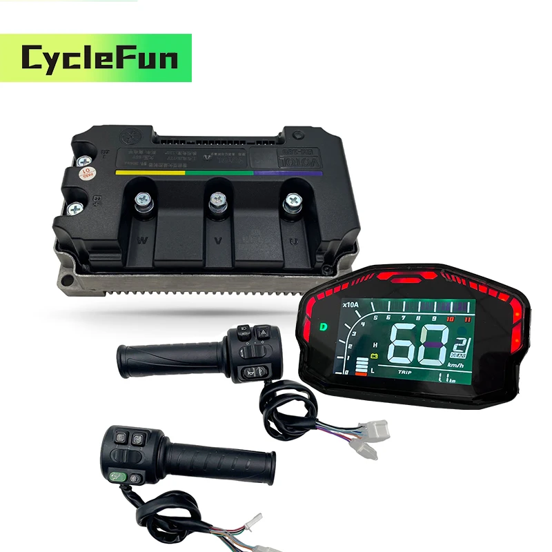 

Votol EM180 GTS DC Brushless Hall Controller Boost 250A with T08 Throttle DKD Display For Electric Motorcycle Scooter Accessorie