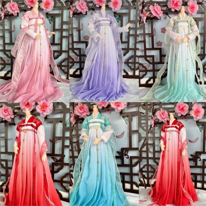 Children's Simple 30cm Doll Hanfu Clothing Kids Chinese Style Ancient Vintage Hanfu Clothing Simple Doll Accessories LI089