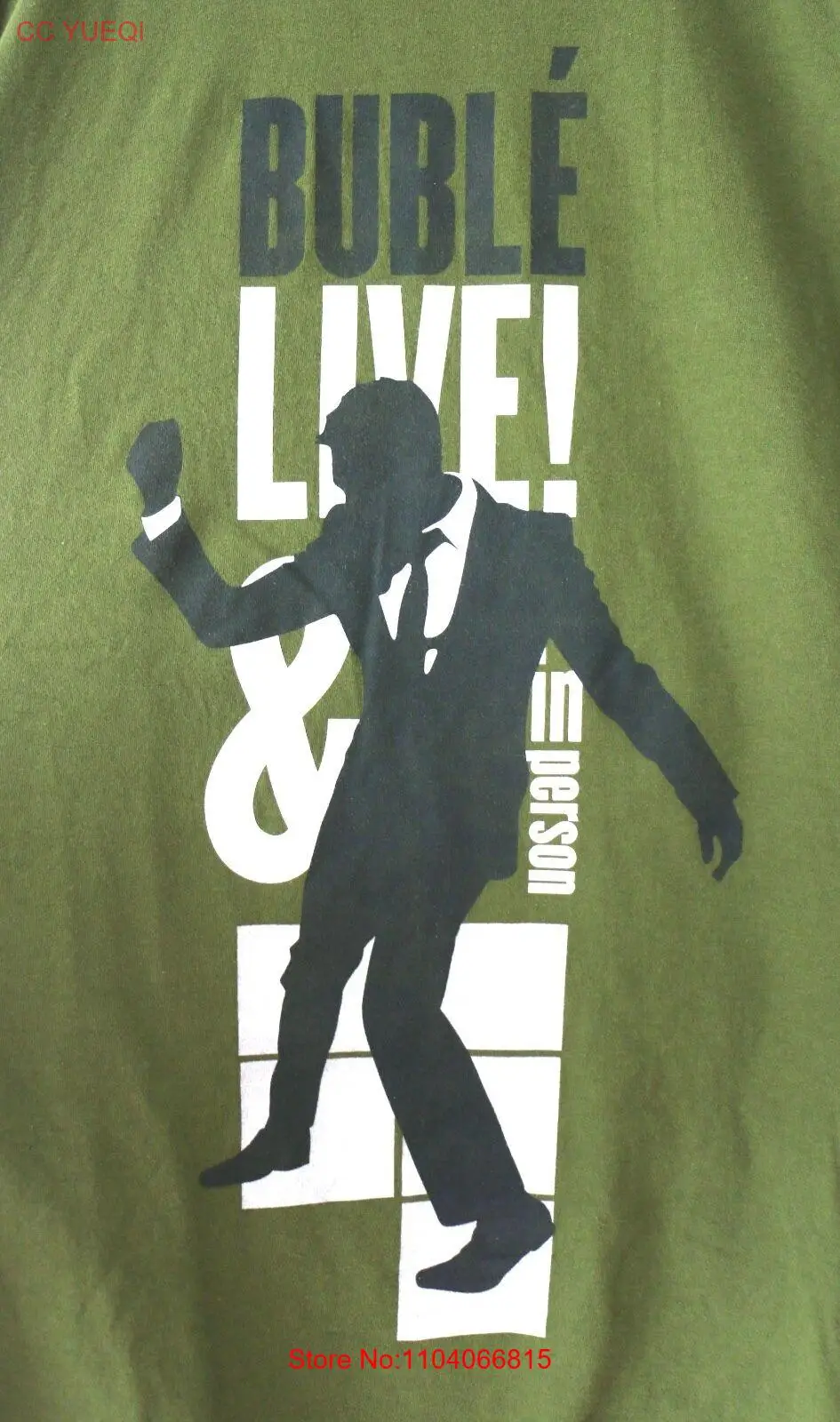 MICHAEL BUBLE Live! & In Person Concert Tour 2-Sided T-Shirt - Medium Jazz Music