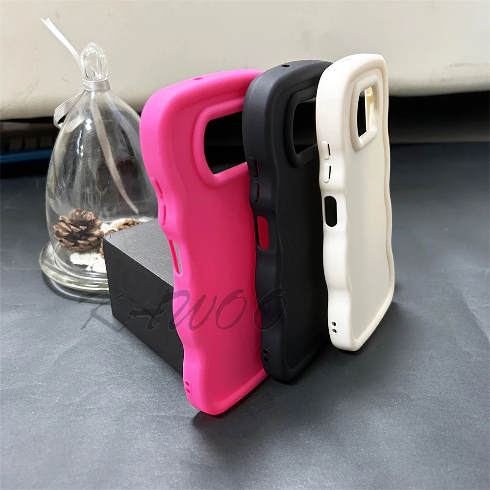 Poco X3 Pro Case Macaron Colors Curly Frame Soft TPU Cover For Xiaomi Poco X3 NFC Wavy Bumper Slim Shockproof Phone Capa Coque