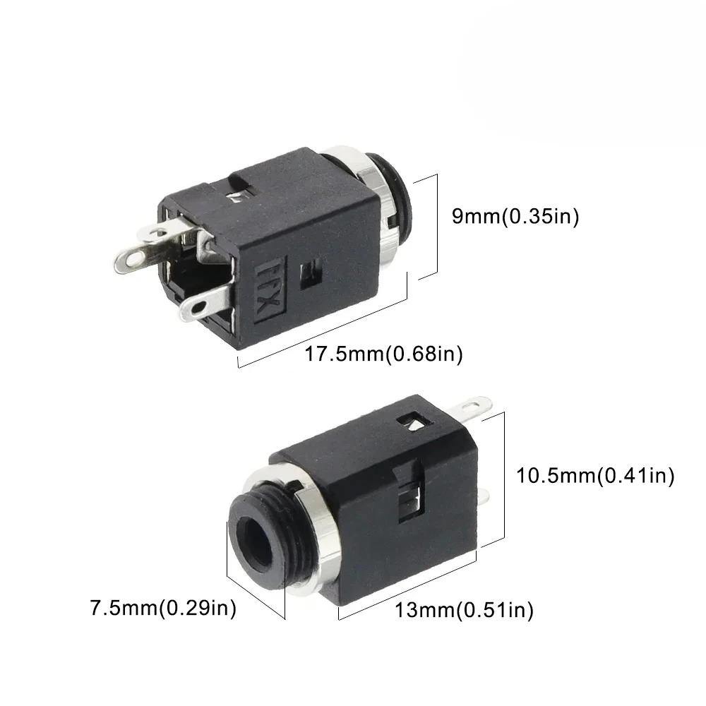 100PCS PJ-341 3,5 MM Vertikale Buchse 3Pin 4Pin 5Pin Stereo Buchse Jack mit Schraube 3,5 Audio 2/3/4 Pole Kopfhörer Loch – Detail 5