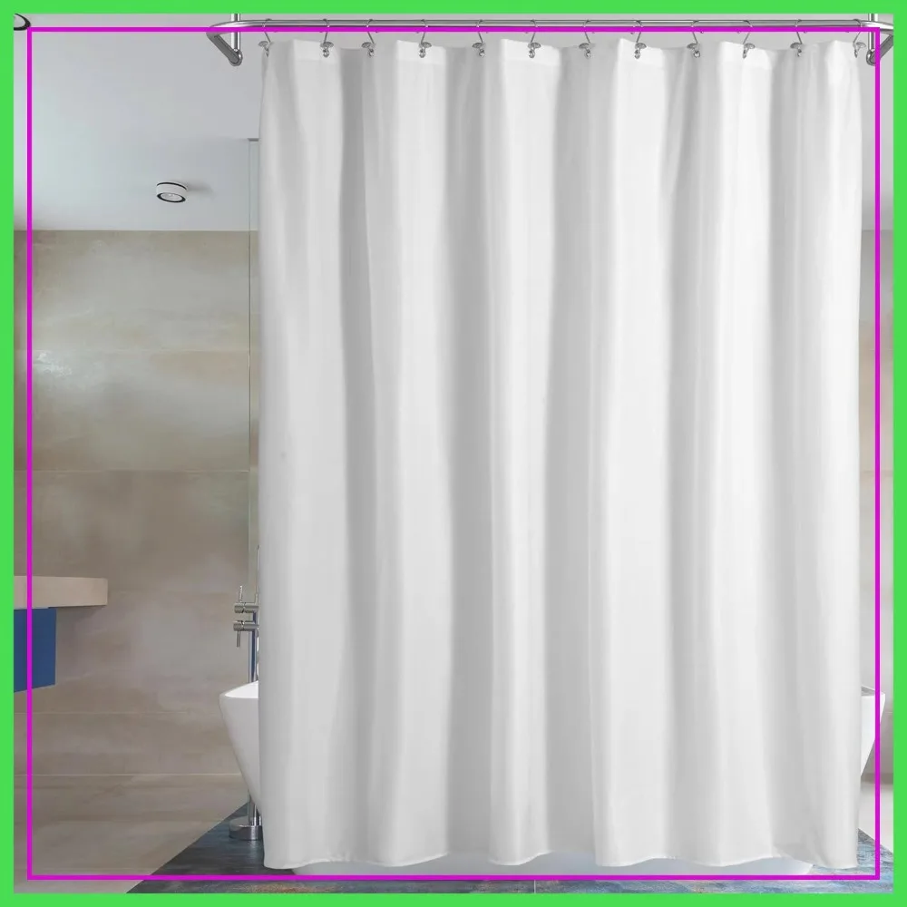 

Waterproof Fabric Shower Curtain Liner, Microfiber Soft Cloth, Hotel Quality, Machine Washable, 72x72 Inches