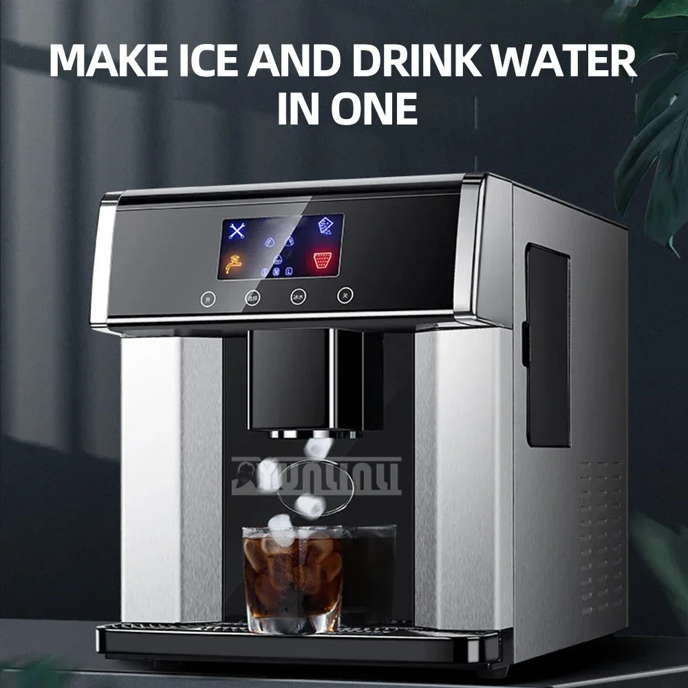 Commercial Automatic Ice Cube Maker Water Dispenser Cooler househol Portable Stainless Steel Ice Machine Kostkarka Do Lodu