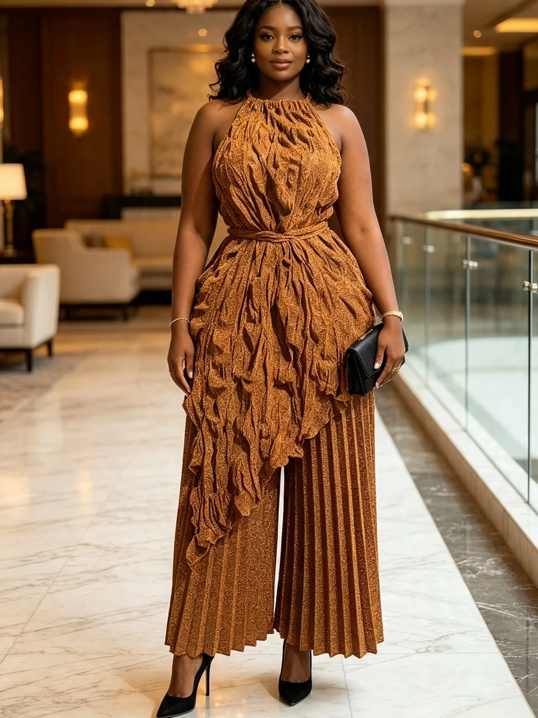 Evening Dress Dashiki Robe Africaine Miyake Pleated African Dresses Clothes for Woman Church Nigerian Traditional Outfit 2026