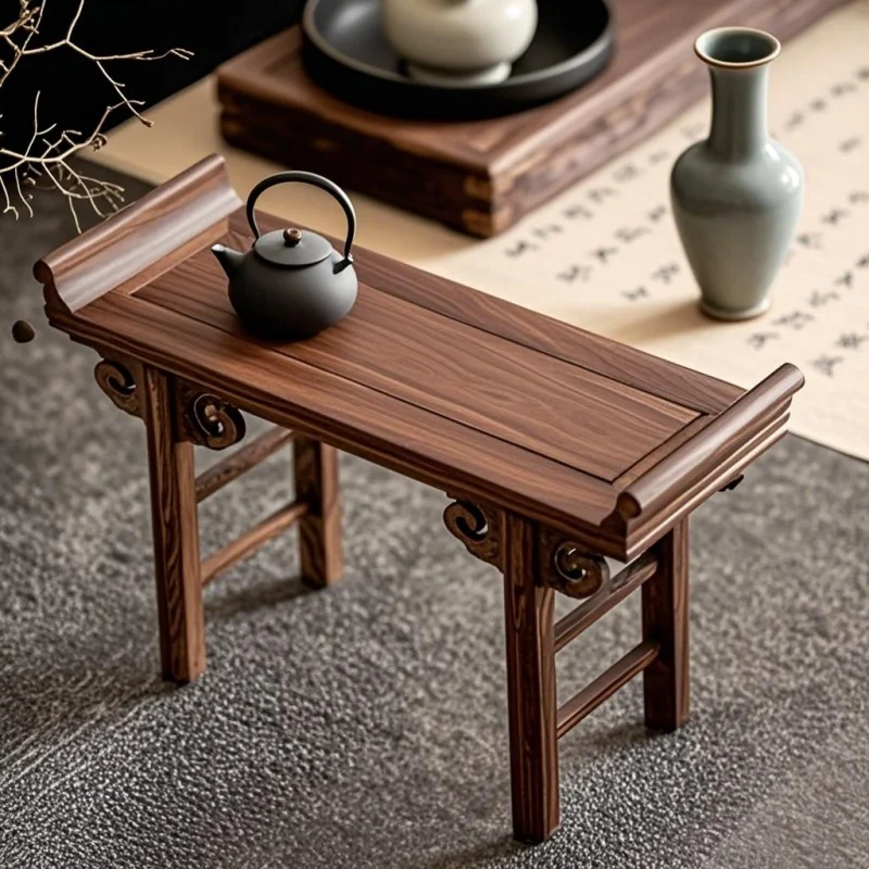 

Винтажная деревянная стойка для выставки товаров, домашние поделки, цветочные горшки, вазы, стеллаж для выставки товаров, основание для чайника, мини-модель, стеллаж для украшения растений