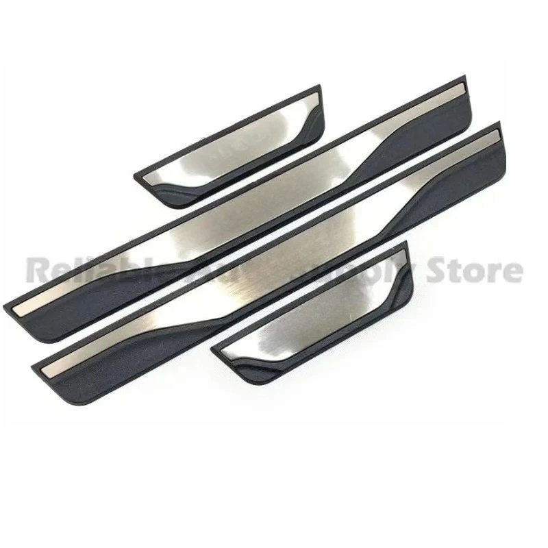 Door Sill Protector For Kia Rio 2015-2021 Stylish Scuff Plate with Welcome Lighting Durable Step Trim Enhanced Vehicle Interior