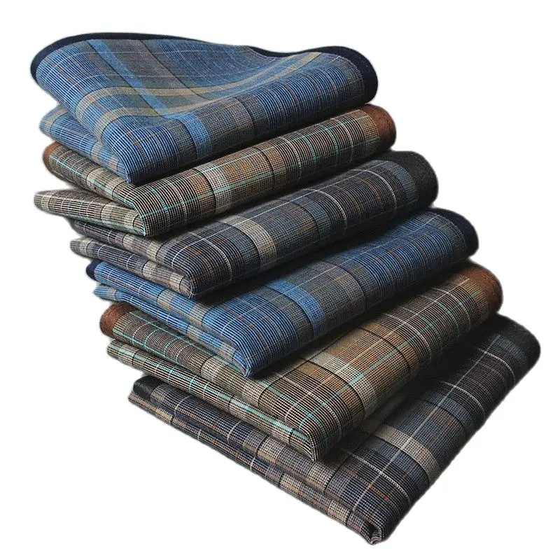 

Classic Vintage Plaid Stripe Handkerchief for Men, Hanky Pocket Squares, 100% Cotton, Business Casual Chest Towel, 12Pcs Lot