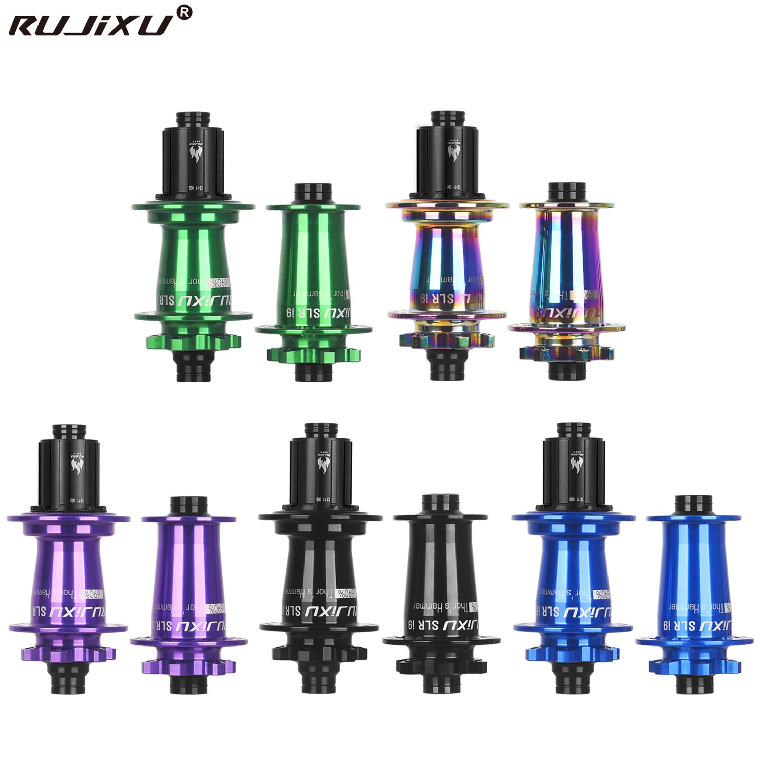 RUJIXU 690 Click Hub 7 Bearing MTB Mountain Bike Hub Front Rear Thru  32Holes Disc Brake Bicycle Hubs MTB HUB  HG XD MS