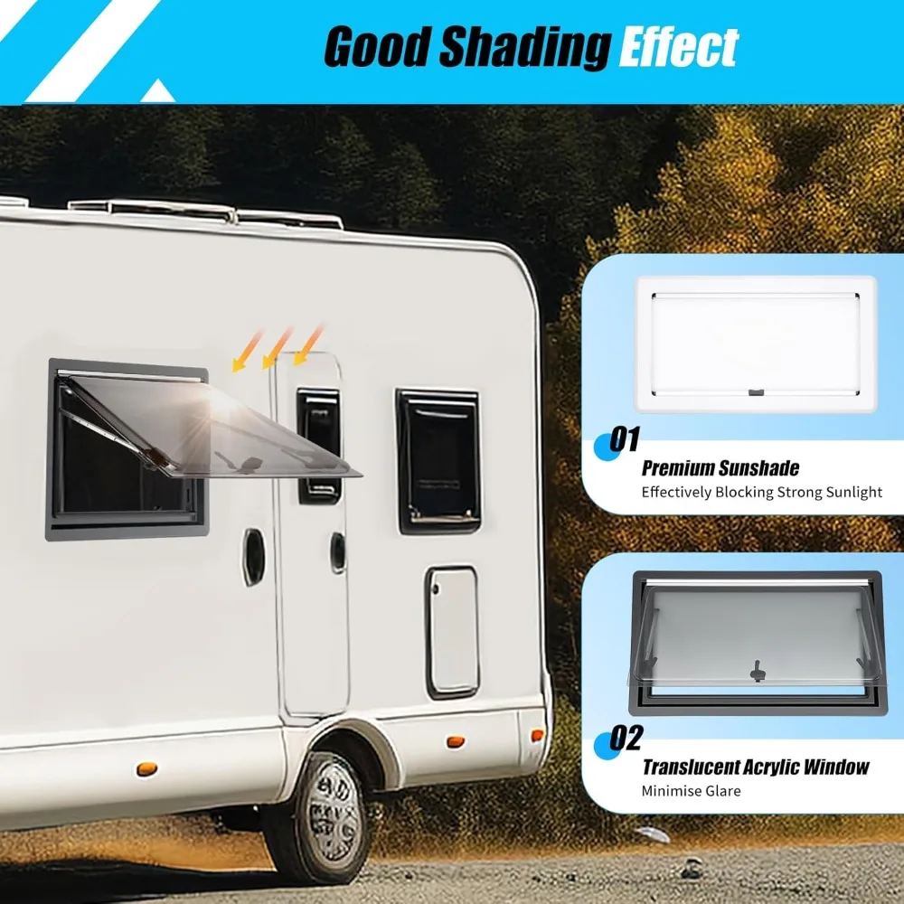 نافذة بديلة RV واسعة × 20 طويلة للاستخدام في الخروج وشاحنة الطعام