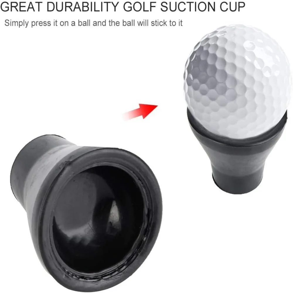 Simple Rubber Golf Ball Claw Black Portable Ball Pick Up Cup Golf Ball Retriever Golf Training Aid