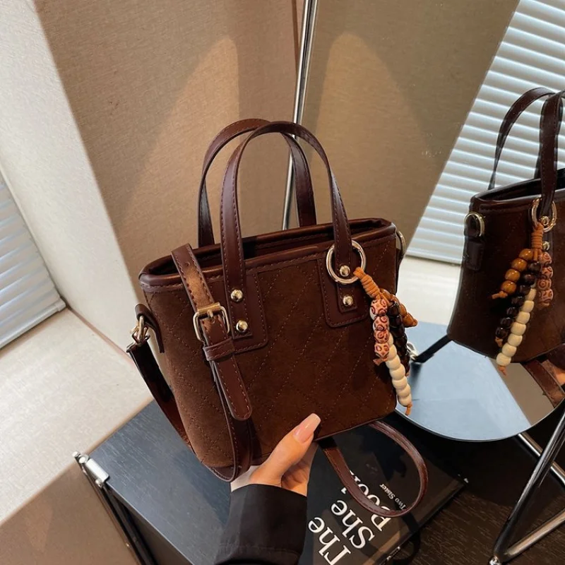 

Trendy Bucket Bag For Women Leather Drawstring Shoulder Bag Fashionable Casual Chic