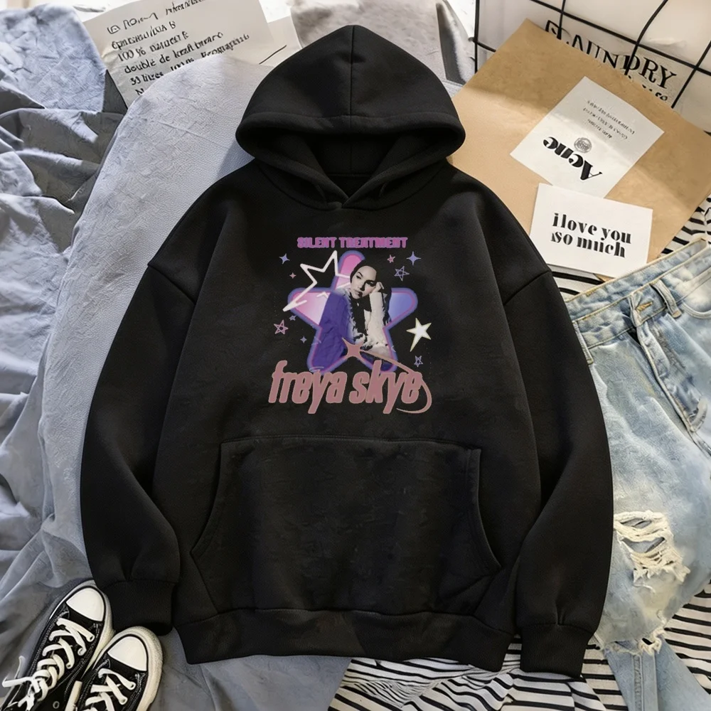 Freya Sky womens hoodies fashion tops cartoon 2000s hip hop long sleeve pullover Quality