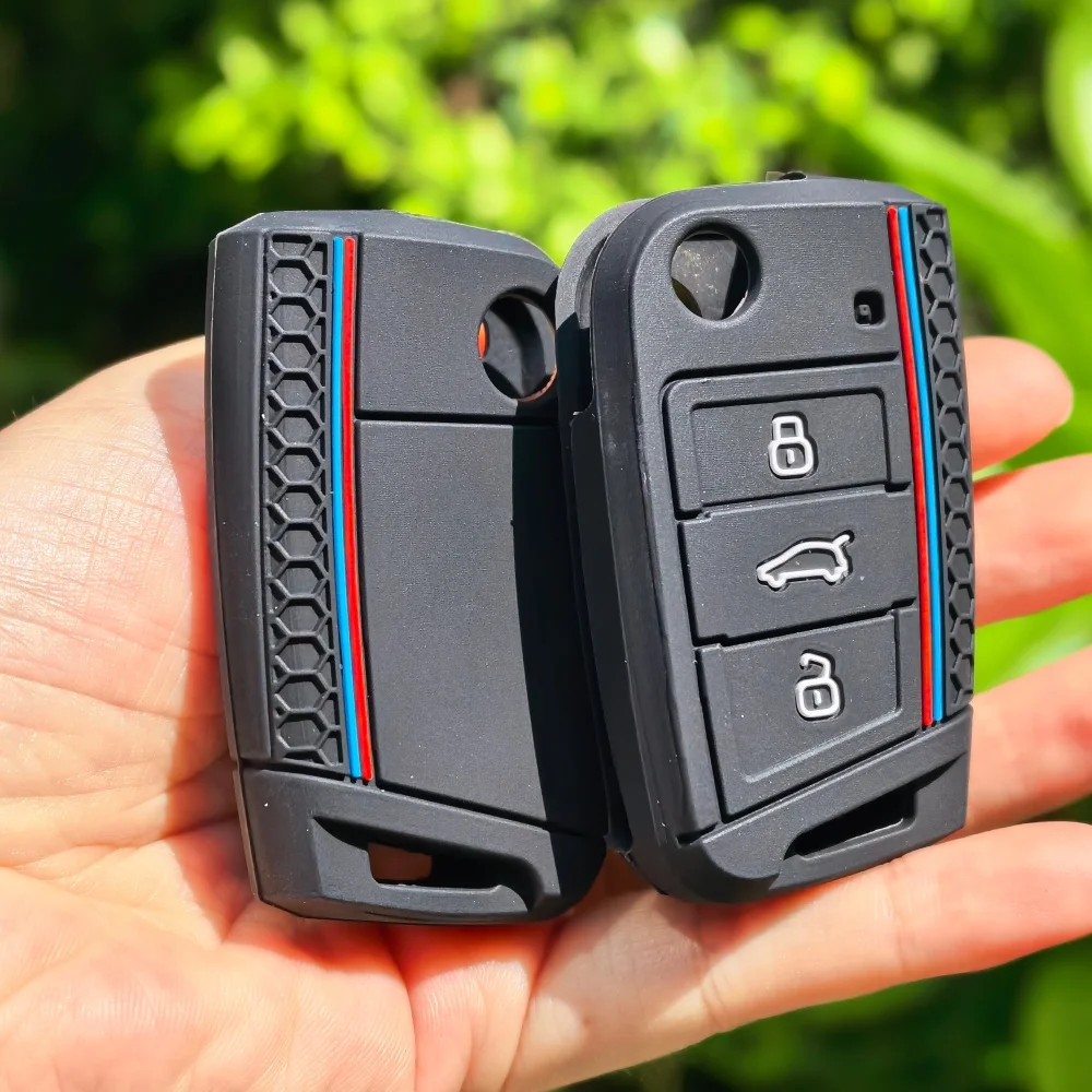 

Car Key Case Cover Shell Fob For VW Volkswagen Golf 7 MK7 Tiguan MK2 For SEAT Ateca Leon FR 2 Ibiza Skoda Octavia A7 Keyless