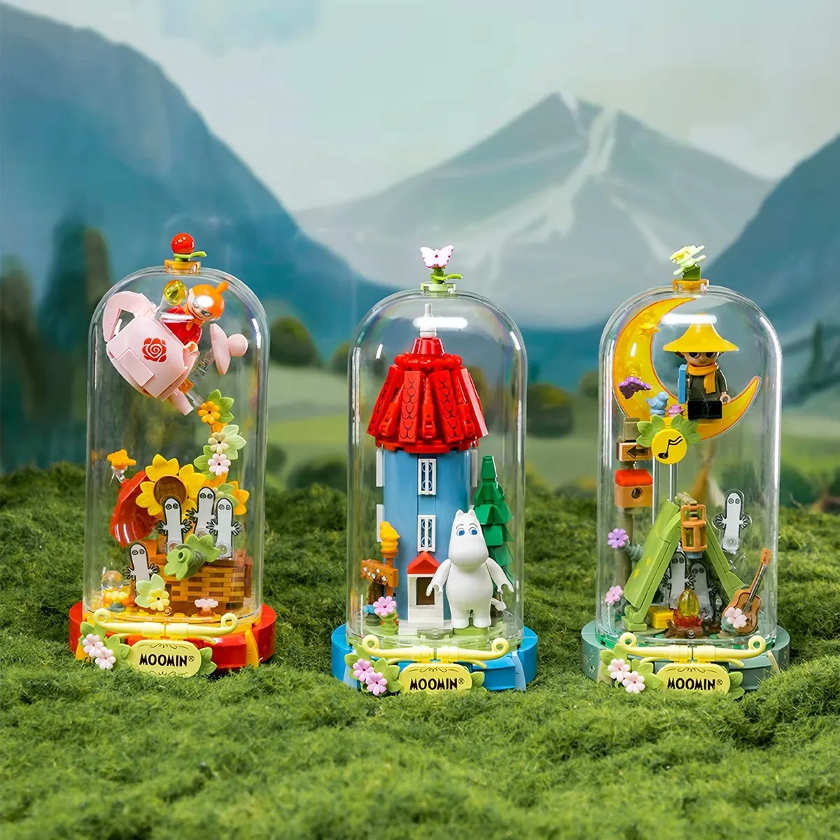 Pantasy Moomin Wandering Series Bouwstenen Klassieke samenwerking 80e verjaardag Assemblagemodel Speelgoed Desktop Ornament Cadeau
