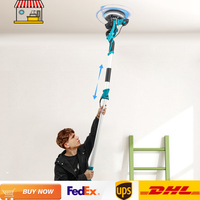 Telescopic Electric Wall Grinder 750w 2.2m Dry Wall Sander with 13 ft Power Cord ＆ Dust Collector 10 inches Disc