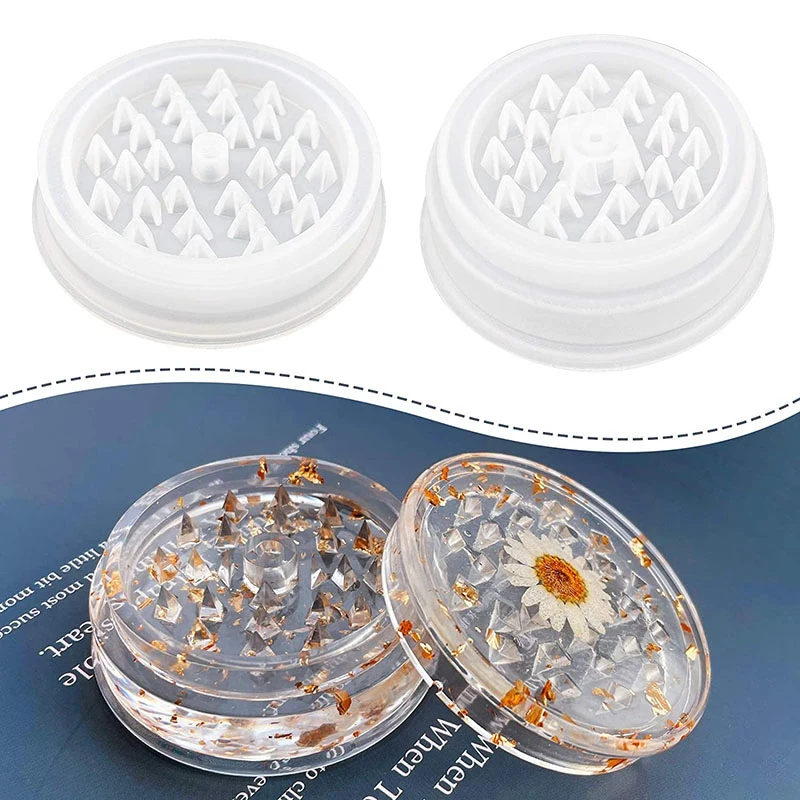 Cetakan Penggiling Besar Baru untuk Resin - Cetakan Penggiling Resin 3 Inci dengan Bentuk Paku Efisien, Cetakan Penggiling Silikon Premium