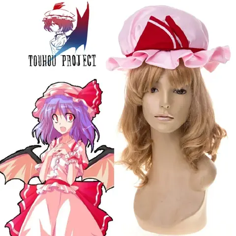 Anime TouHou Project Remilia Scarlet Pink Lolita Hat Cosplay Headgear Accessories