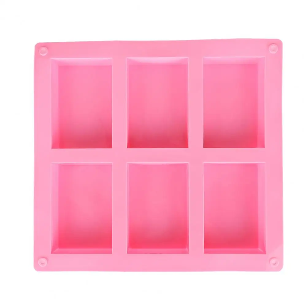 100ml Soap Mold Non-stick Easy to Release Silicone 6 Cavity Cell Cake Mold for Kitchen Cake Tools