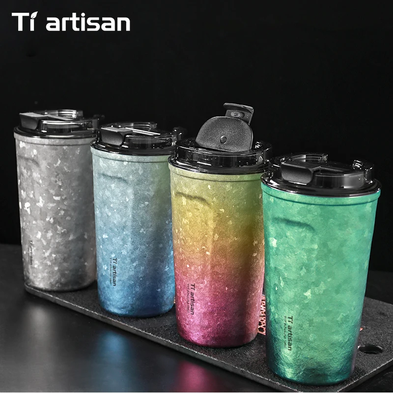 Tiartisan Pure Titanium Vacuum Insulated Cup 400ml / 500ml Double-Wall Coffee Mug Outdoor Camping Lightweight Thermos Cup gallery 5