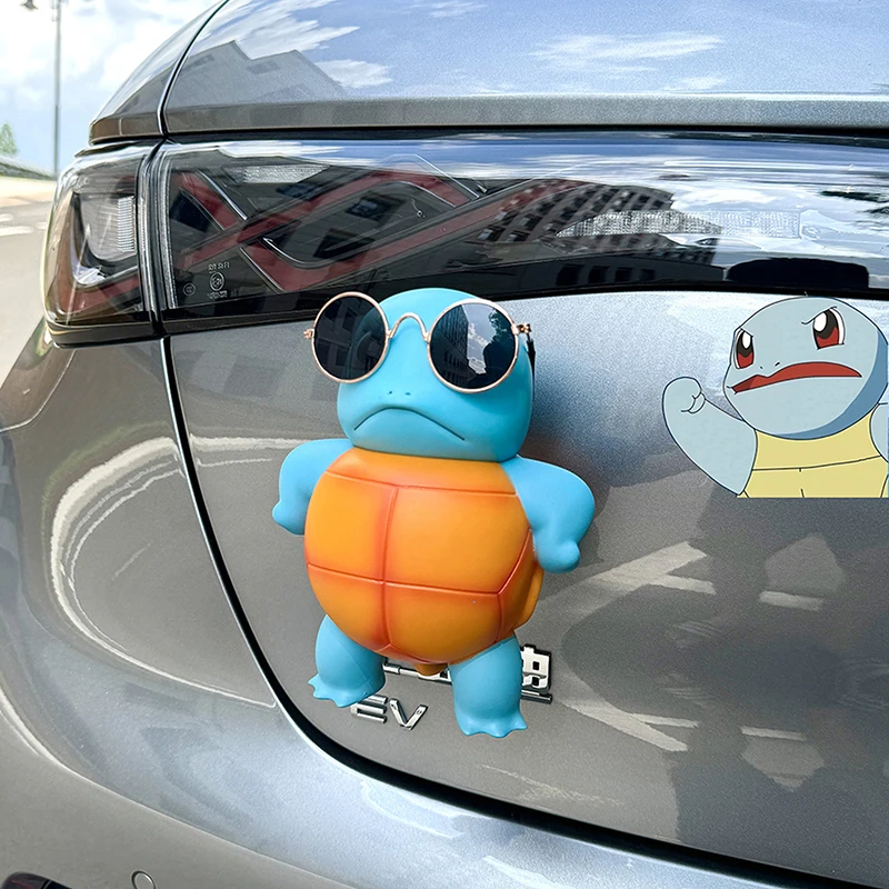 16 centimetri Del Fumetto Pokémon tsundere Squirtle auto accessori decorativi simpatico Cartone Animato Auto Esterno Tetto Apribile Ciondolo Bambola