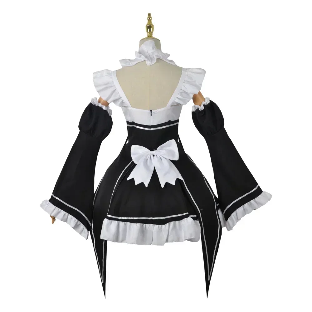 Anime Ram Rem Lolita Meid Cosplay Re Leven In Een Andere Wereld dan Nul Kostuums Vrouwen Loli Jurk Halloween Feestpak view 4
