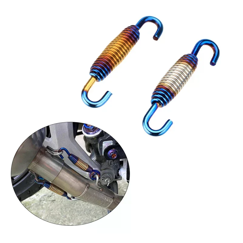 

Stainless Steel Exhaust Pipe Springs Titanium Silencers Colored Exhaust Pipe Connector Double Hooks Motorcycle Spring